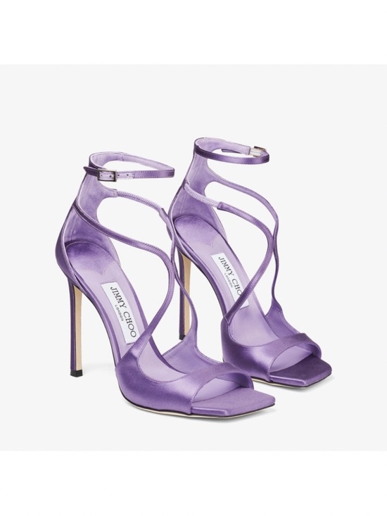 Jimmy Choo Shoes - Like new JIMMY CHOO Azia 110 Wisteria Satin Sandals 37.5